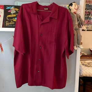 Vintage Base polyester button down shirt XL